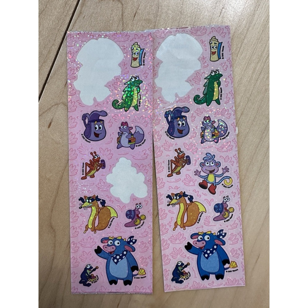 Vintage Stickers Dora The Explorer Sandylion Glitter Holographic Y2K